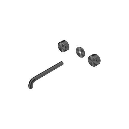 Serenity Wall Basin 220mm Spout + Metal Handle Gun Metal