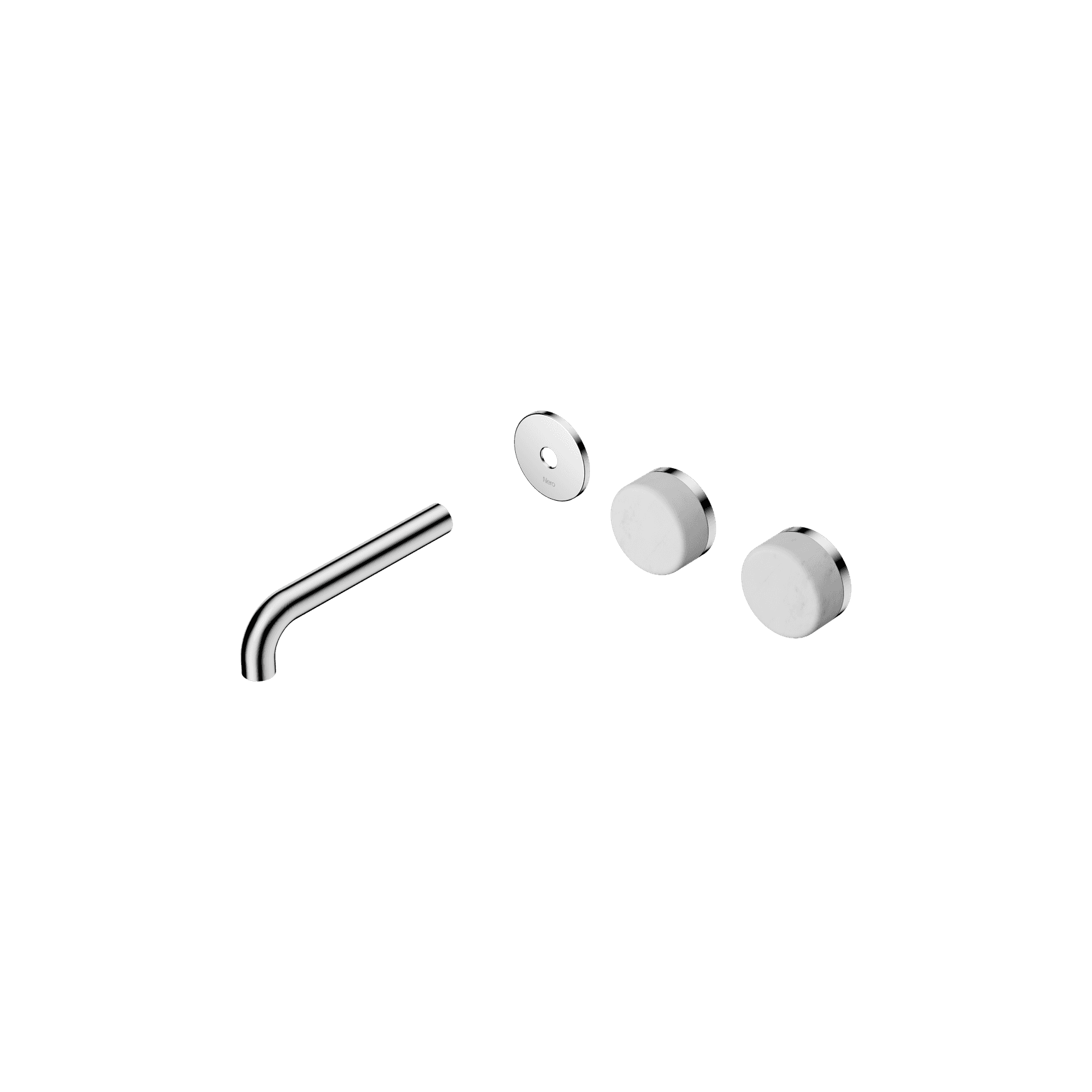 Serenity Wall Basin 160mm Offspout + Carrara Handle Chrome