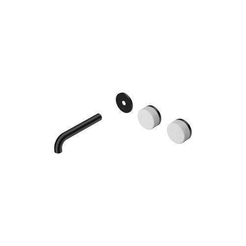Serenity Wall Basin 160mm Offspout + Carrara Handle Matte Black