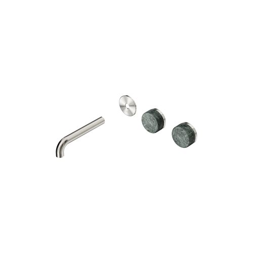 Serenity Wall Basin 160mm Offspout + Verde Alpi Handle Brushed Nickel