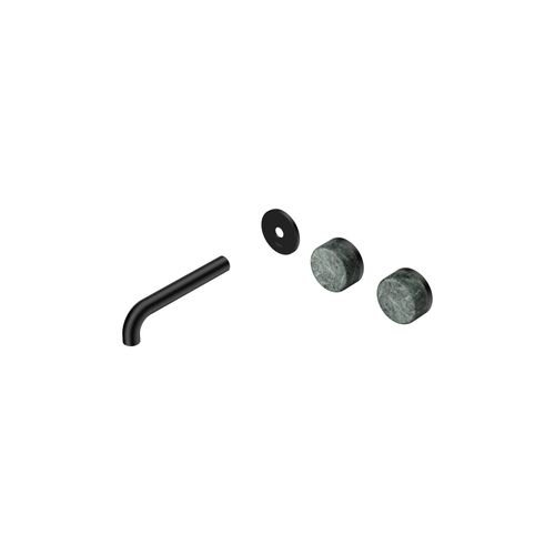 Serenity Wall Basin 160mm Offspout + Verde Alpi Handle Matte Black