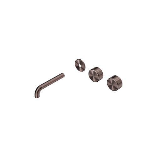 Serenity Wall Basin 160mm Offspout + Metal Handle Brushed Bronze