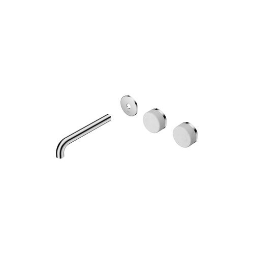 Serenity Wall Basin 185mm Offspout + Carrara Handle Chrome