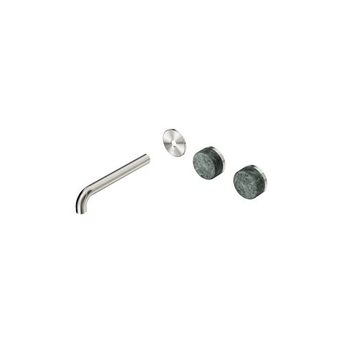 Serenity Wall Basin 185mm Offspout + Verde Alpi Handle Brushed Nickel