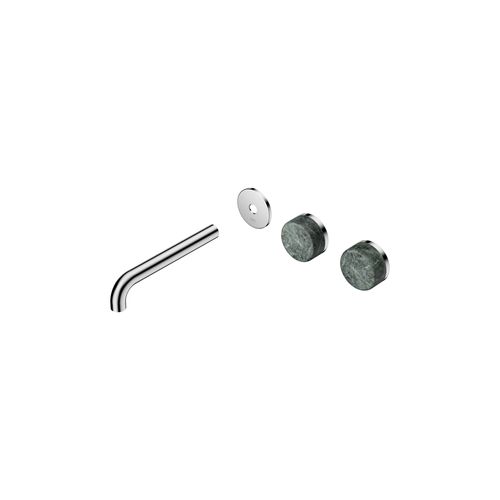 Serenity Wall Basin 185mm Offspout + Verde Alpi Handle Chrome