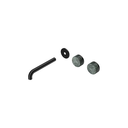 Serenity Wall Basin 185mm Offspout + Verde Alpi Handle Matte Black