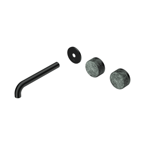 Serenity Wall Basin 185mm Offspout + Verde Alpi Handle Matte Black