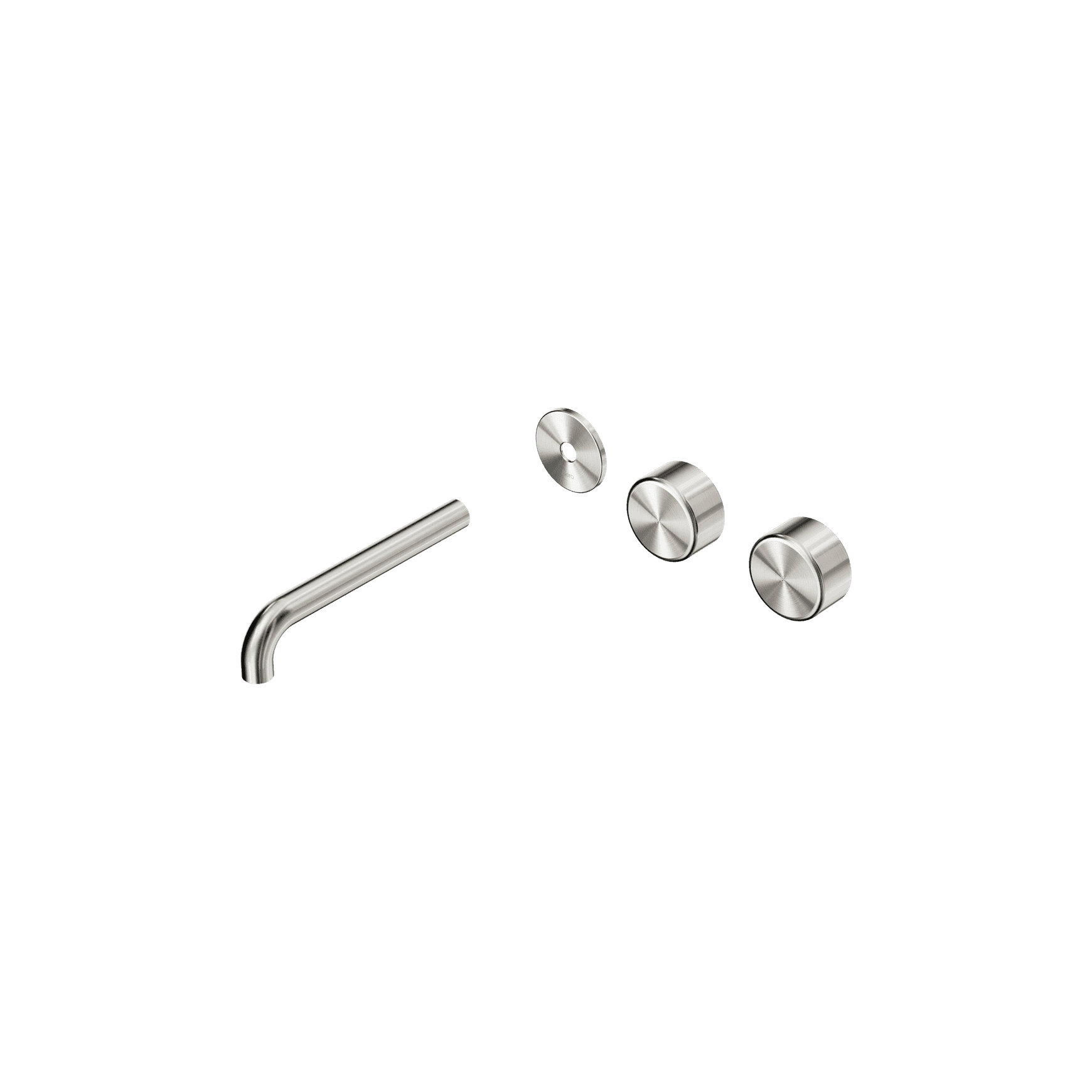 Serenity Wall Basin 185mm Offspout + Metal Handle Brushed Nickel