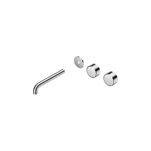 Serenity Wall Basin 185mm Offspout + Metal Handle Chrome