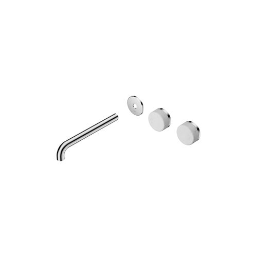 Serenity Wall Basin 220mm Offspout + Carrara Handle Chrome