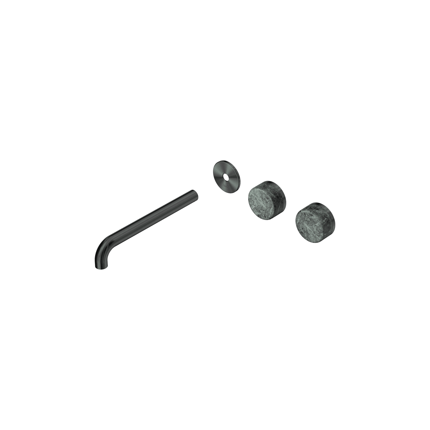 Serenity Wall Basin 220mm Offspout + Verde Alpi Handle Gun Metal