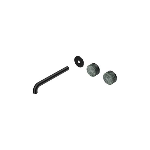 Serenity Wall Basin 220mm Offspout + Verde Alpi Handle Matte Black