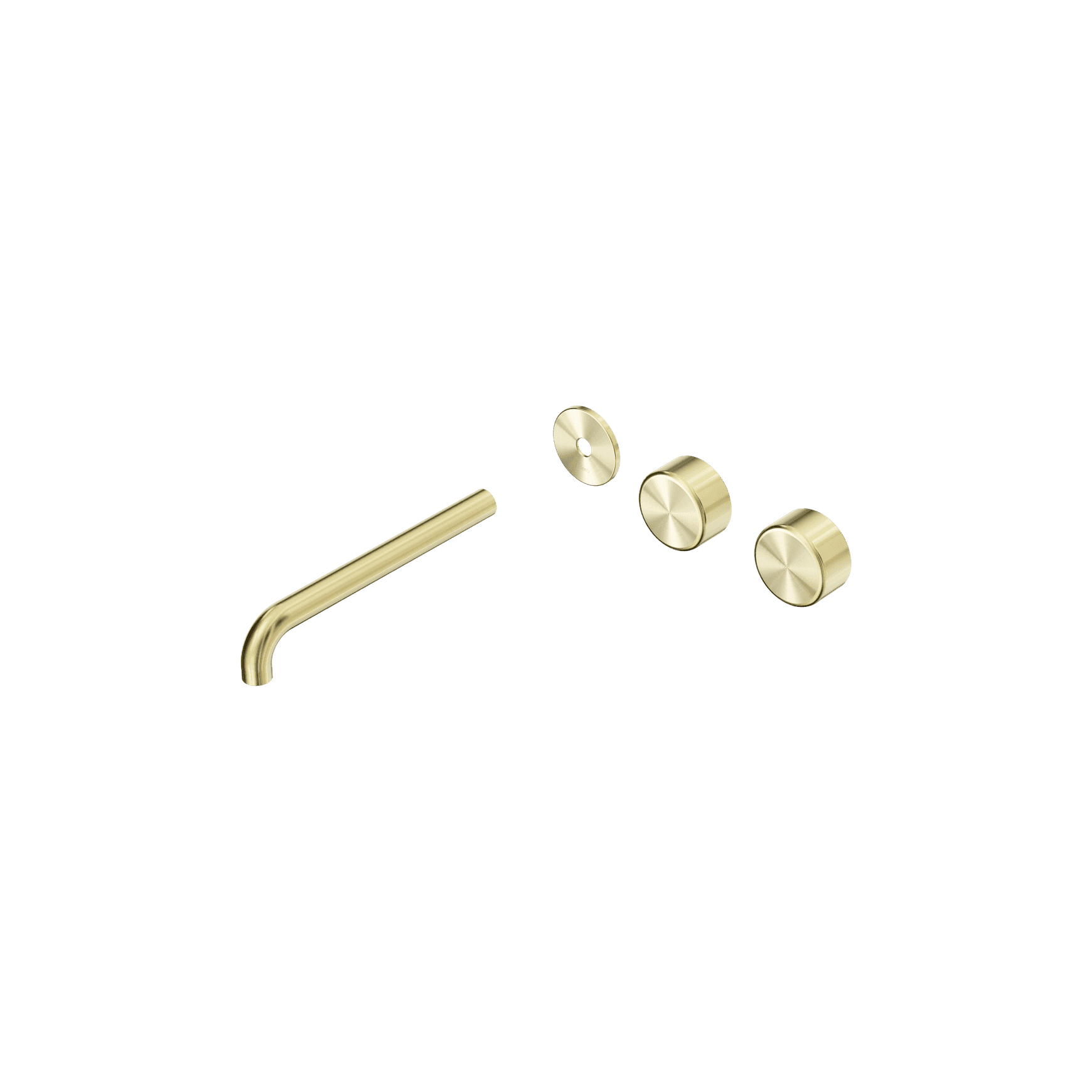 Serenity Wall Basin 220mm Offspout + Metal Handle Brushed Gold