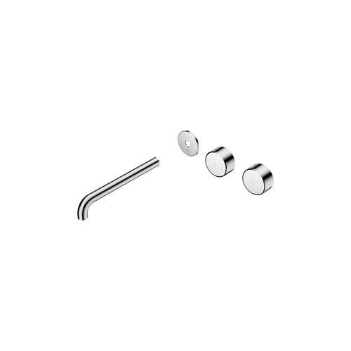 Serenity Wall Basin 220mm Offspout + Metal Handle Chrome