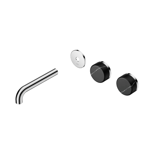 Serenity Wall Basin 160mm Offspout + Marquina Black Handle Chrome