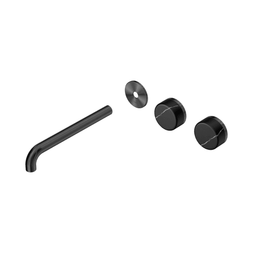 Serenity Wall Basin 220mm Offspout + Marquina Black Handle Gun Metal