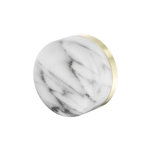 Serenity Shower Mixer Arabescato Corchia Handle Brushed Gold