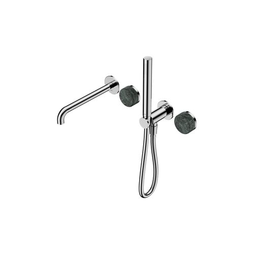 Serenity Shower System Spout Verde Alpi Handle And Slim Shower Chrome