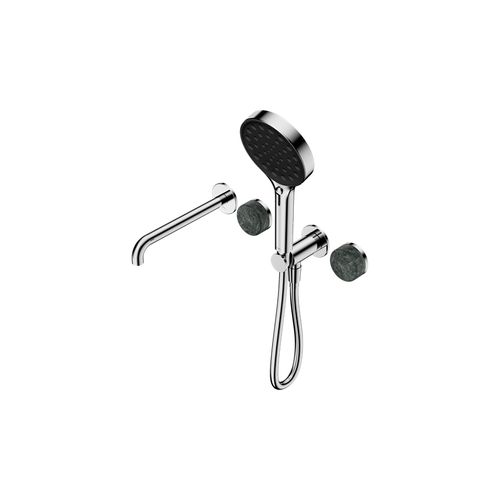 Serenity Shower System Spout Verde Alpi Handle And Serenity Hand Shower Chrome