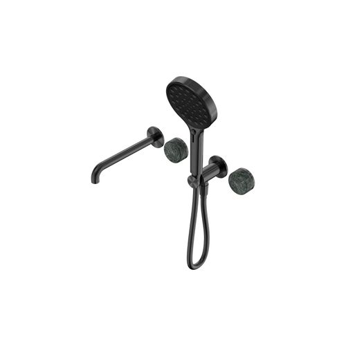 Serenity Shower System Spout Verde Alpi Handle And Serenity Hand Shower Gun Metal