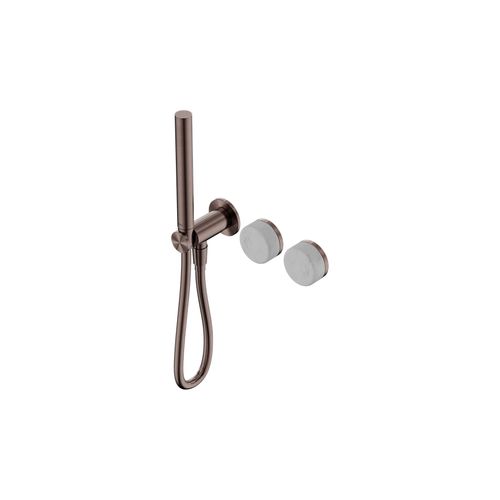 Serenity Shower System Carrara Handle And Slim Shower Brushed Bronze
