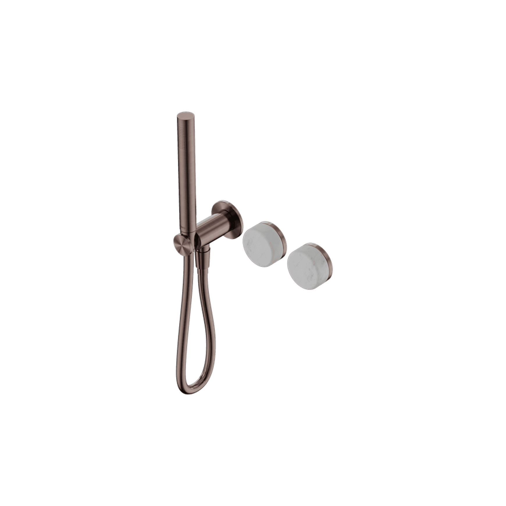 Serenity Shower System Carrara Handle And Slim Shower Brushed Bronze