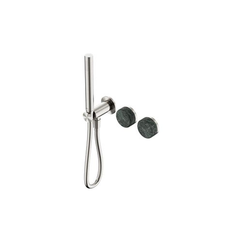 Serenity Shower System Verde Alpi Handle And Slim Shower Brushed Nickel