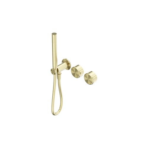 Serenity Shower System Metal Handle And Slim Shower Brushed Gold