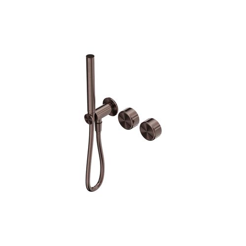 Serenity Shower System Metal Handle And Slim Shower Brushed Bronze