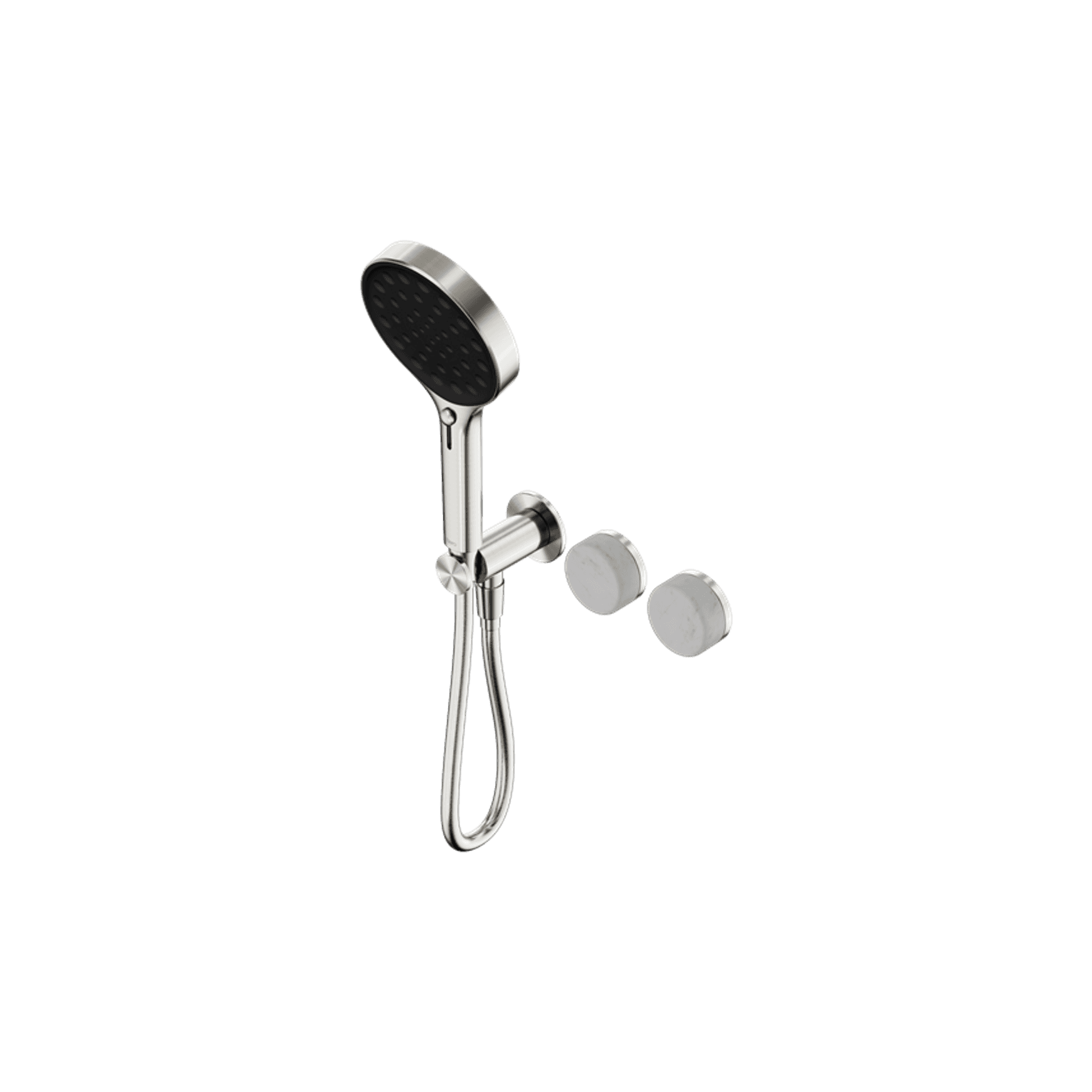Serenity Shower System Carrara Handle And Serenity Hand Shower Brushed Nickel