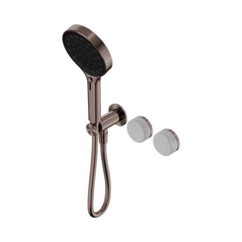 Serenity Shower System Carrara Handle And Serenity Hand Shower Brushed Bronze