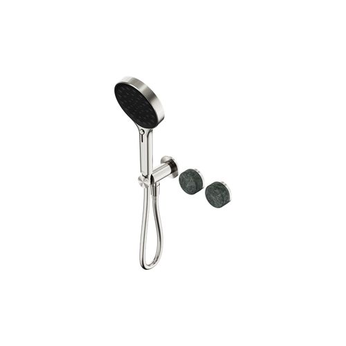 Serenity Shower System Verde Alpi Handle And Serenity Hand Shower Brushed Nickel