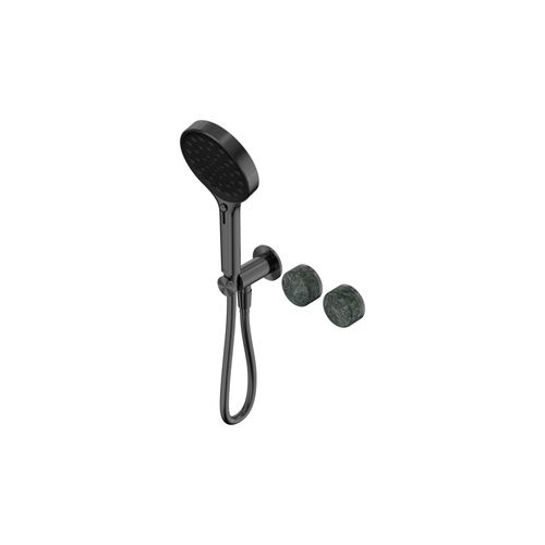 Serenity Shower System Verde Alpi Handle And Serenity Hand Shower Gun Metal