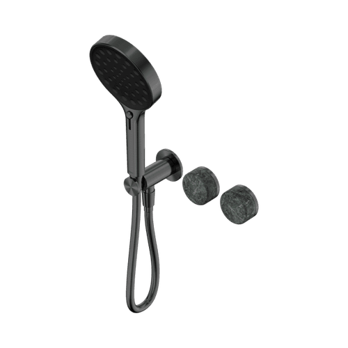 Serenity Shower System Verde Alpi Handle And Serenity Hand Shower Gun Metal