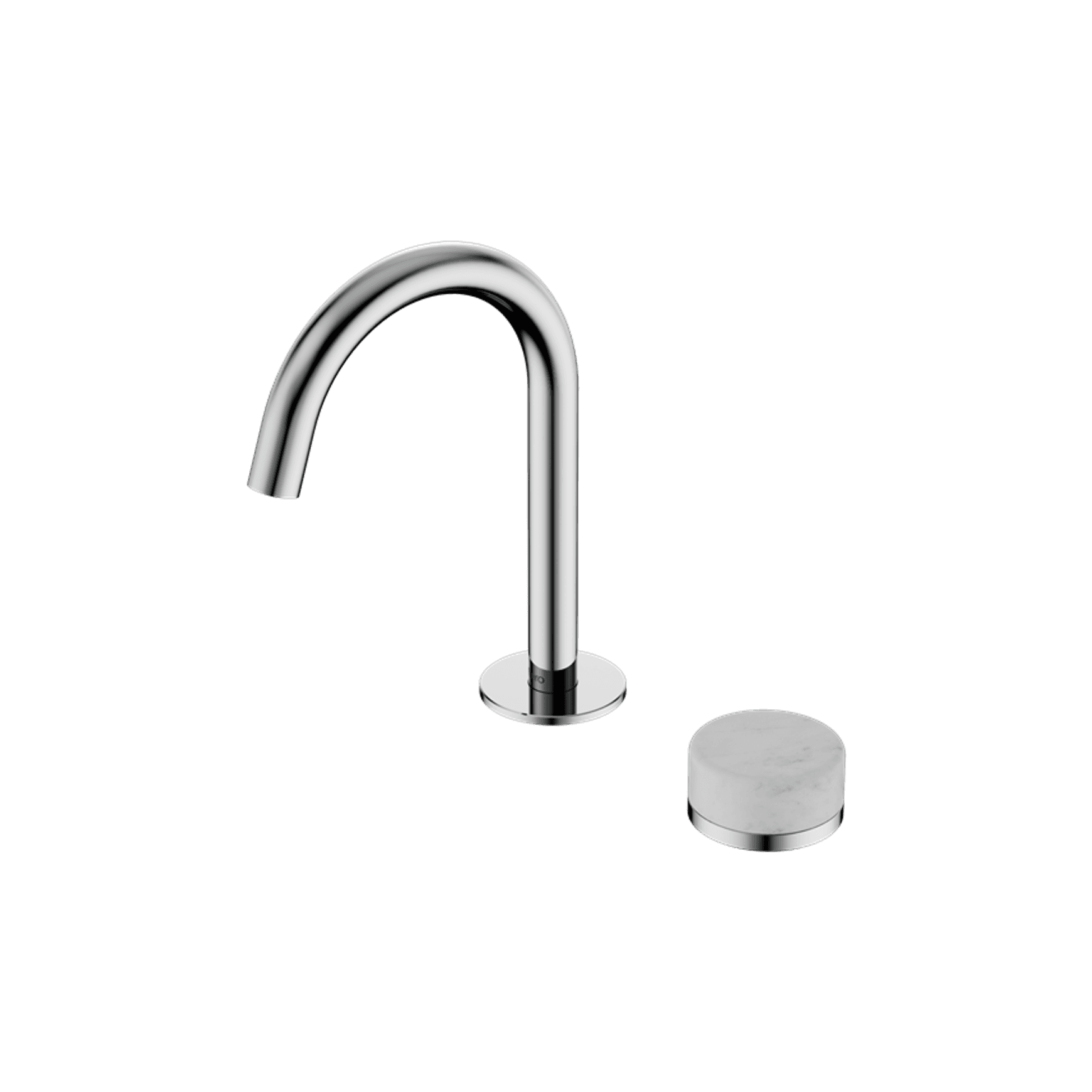 Serenity Basin Mixer Arc Spout Carrara Handle Chrome