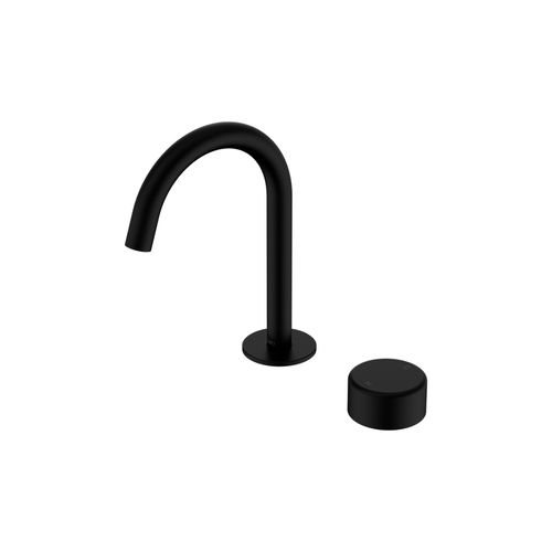 Serenity Basin Mixer Arc Spout Metal Handle Matte Black