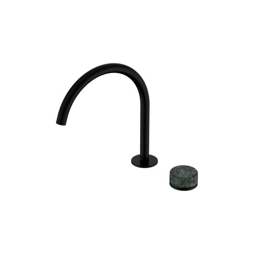Serenity Bath/Kitchen Mixer Arc Spout Verde Alpi Handle Matte Black
