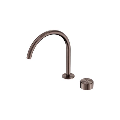 Serenity Bath/Kitchen Mixer Arc Spout Metal Handle Brushed Bronze