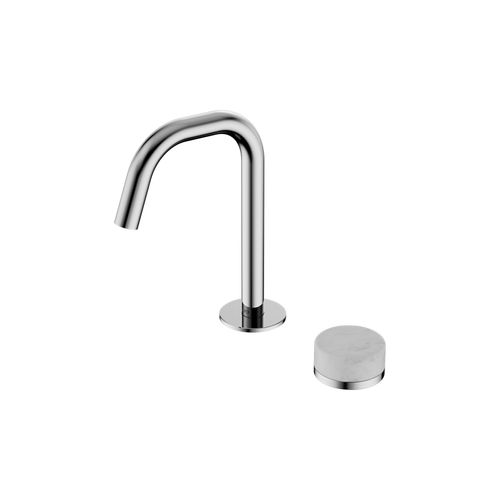 Serenity Basin Mixer Edge Spout Carrara Handle Chrome