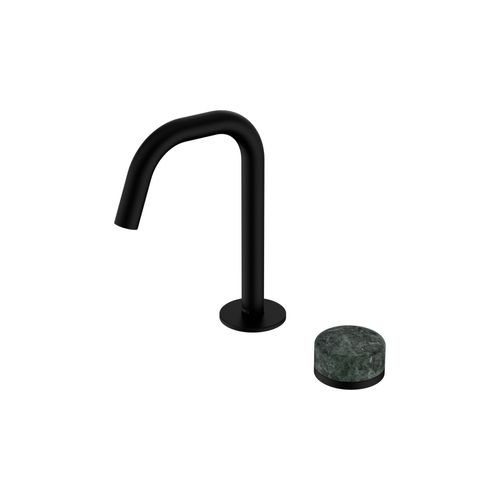 Serenity Basin Mixer Edge Spout Verde Alpi Handle Matte Black