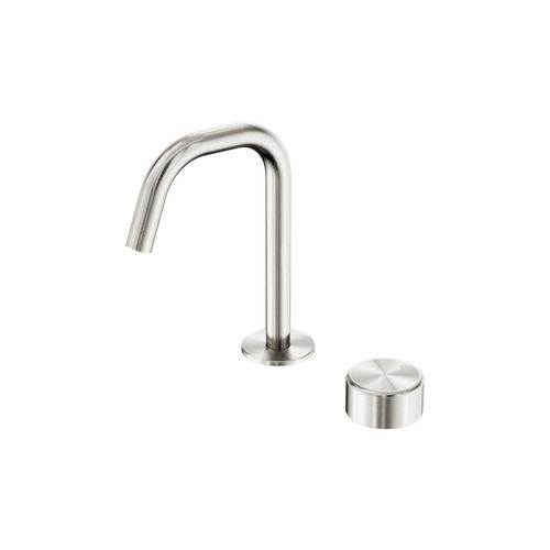 Serenity Basin Mixer Edge Spout Metal Handle Brushed Nickel