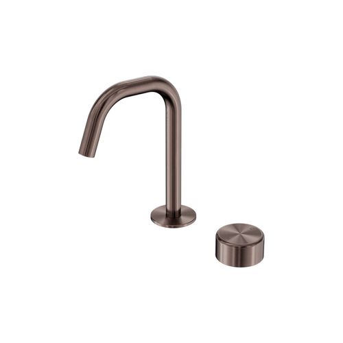 Serenity Basin Mixer Edge Spout Metal Handle Brushed Bronze