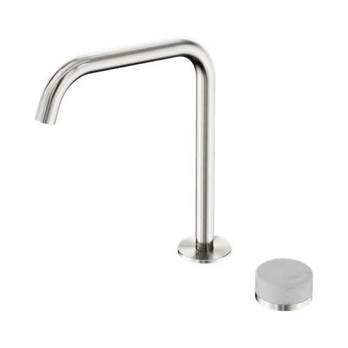 Serenity Bath/Kitchen Mixer Edge Spout Carrara Handle Brushed Nickel