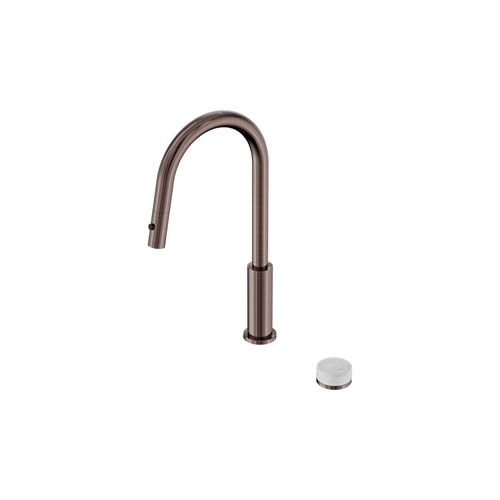 Serenity pull out kitchen Set Carrara Handle Brushed Bronze