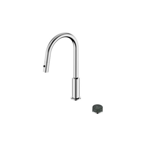Serenity pull out kitchen Set Verde Alpi Handle Chrome