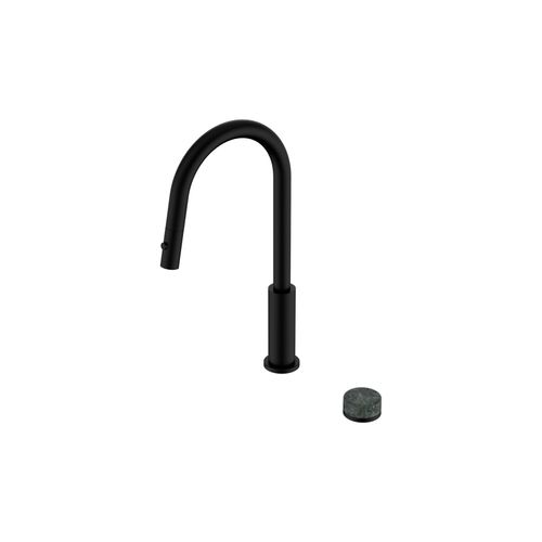Serenity pull out kitchen Set Verde Alpi Handle Matte Black