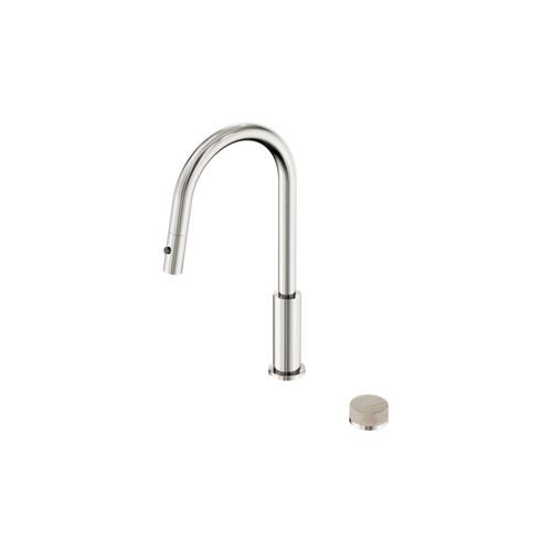Serenity pull out kitchen Set Rome Travertine Handle Brushed Nickel
