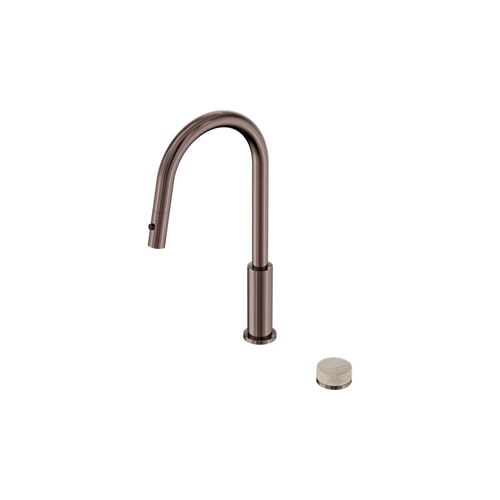 Serenity pull out kitchen Set Rome Travertine Handle Brushed Bronze