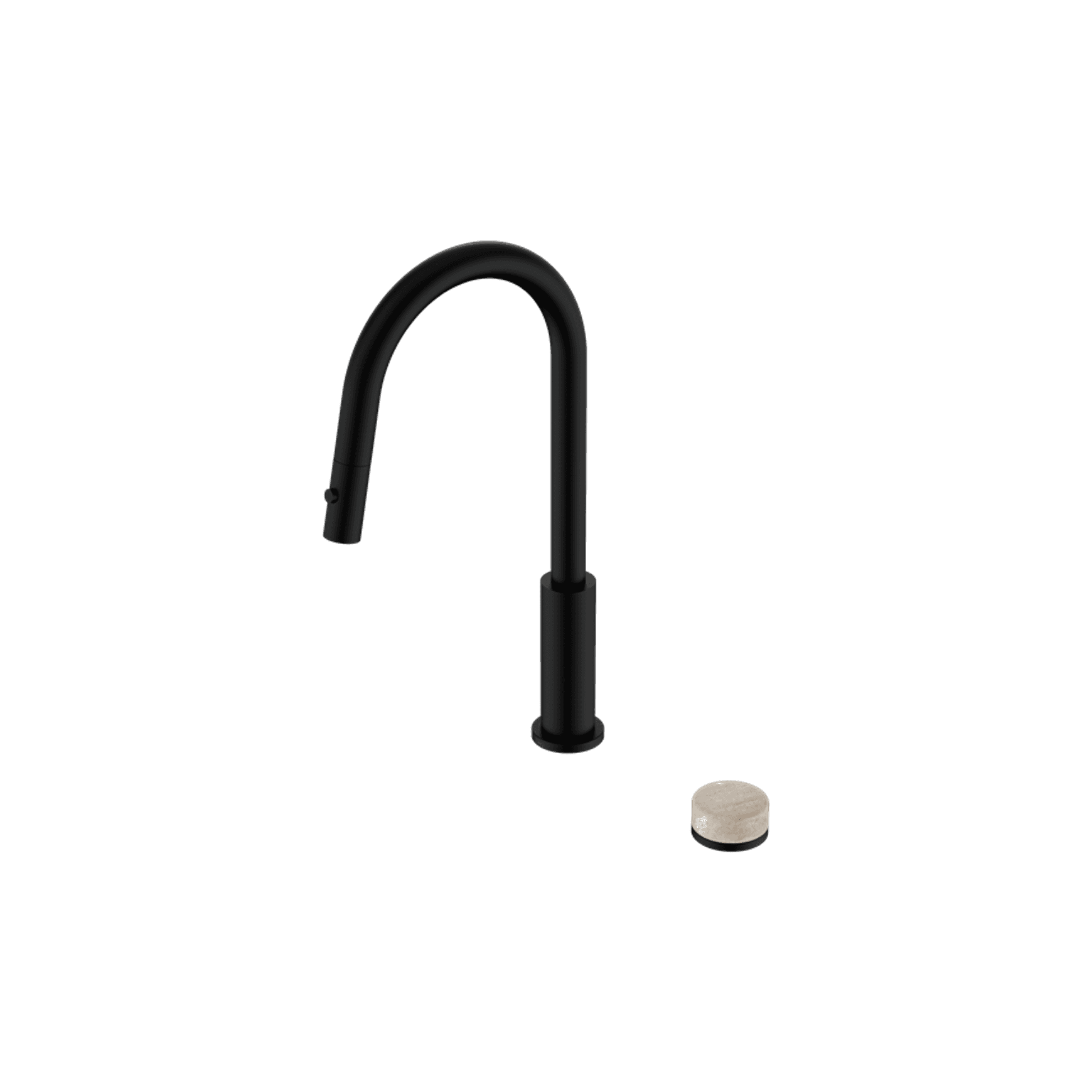 Serenity pull out kitchen Set Rome Travertine Handle Matte Black