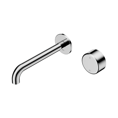 Serenity Wall Basin Mixer 220mm Spout Metal Handle Chrome